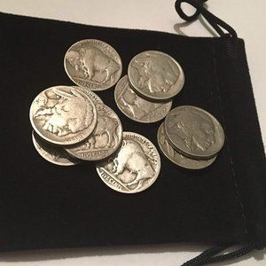 Free Gift With Any Order $50+ of 5 Buffalo Nickels w/ Velvet Storage Pouch